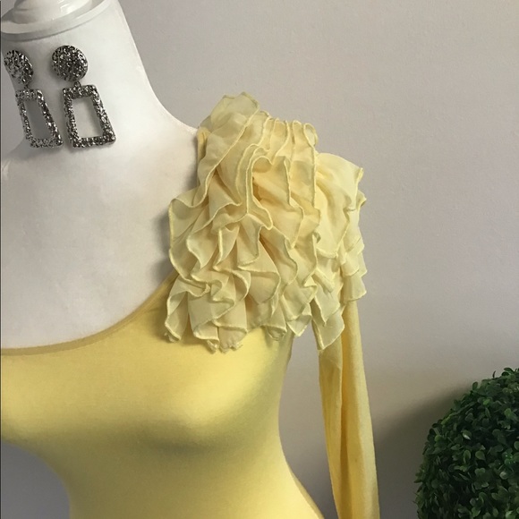 Yellow One sleeve Top - Picture 3 of 8